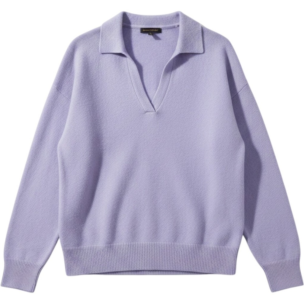 Banana Republic Sweater Periwinkle Blue Lilac Alpaca Wool V-Neck Collar Soft  XL